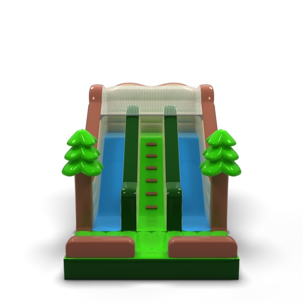 Doppio scivolo gonfiabile a tema foresta mini