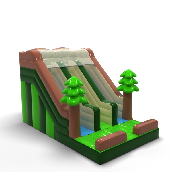 Doppio scivolo gonfiabile a tema foresta mini