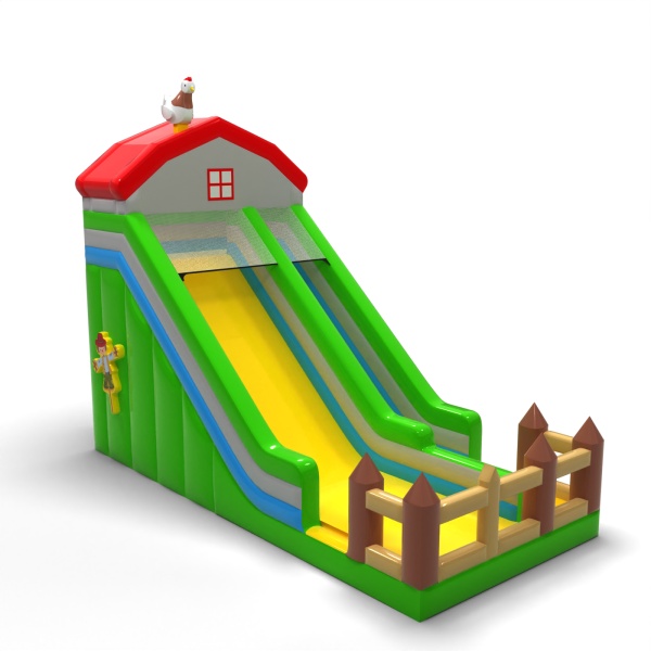 Scivolo gonfiabile ingrandito a tema fattoria