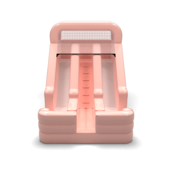 Scivolo gonfiabile doppio mini - rosa pastello