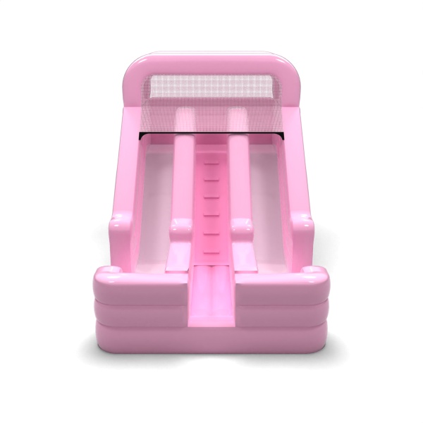 Scivolo gonfiabile doppio mini - rosa cipria