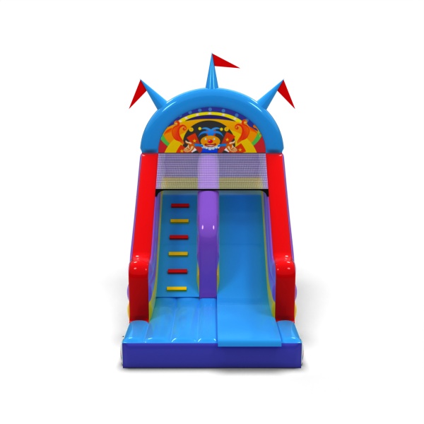 Scivolo gonfiabile con stampa a tema luna park
