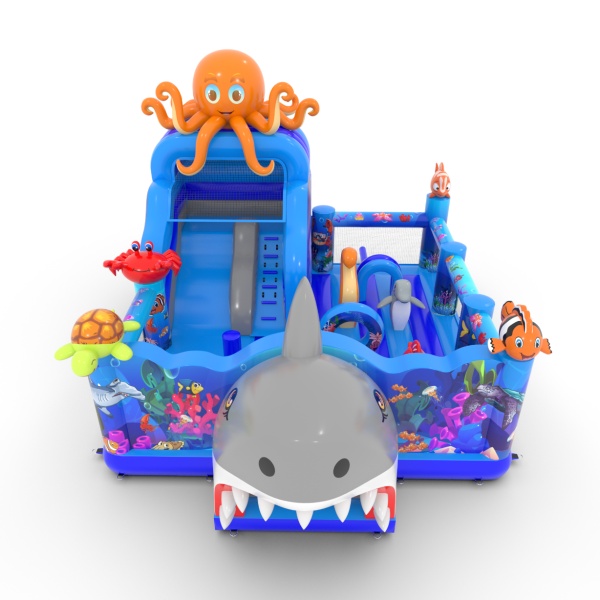 Gonfiabile parco giochi a tema marino