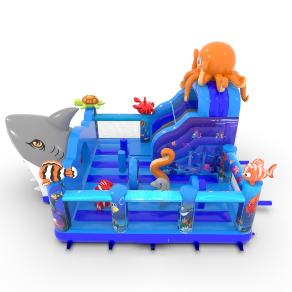 Gonfiabile parco giochi a tema marino