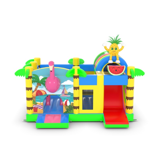 Castello gonfiabile combo a tema hawaiano