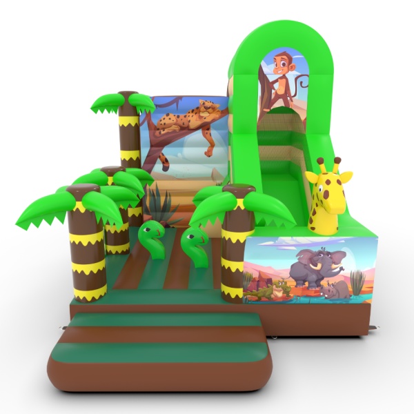 Gonfiabile con scivolo combo safari