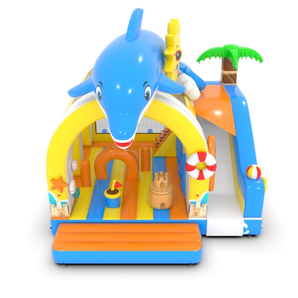 Gonfiabile con scivolo combo a tema hawaiano
