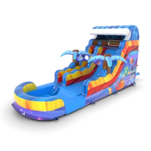 Scivolo gonfiabile acquatico a tema animali magici