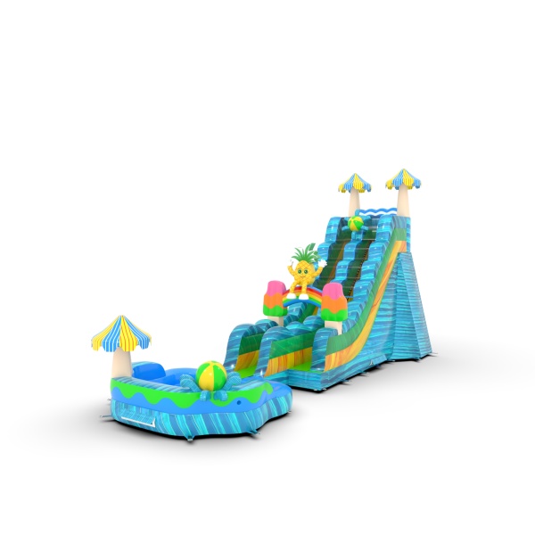 Scivolo gonfiabile acquatico a tema hawaiano - 12,9 m