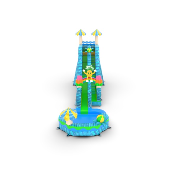 Scivolo gonfiabile acquatico a tema hawaiano - 12,9 m
