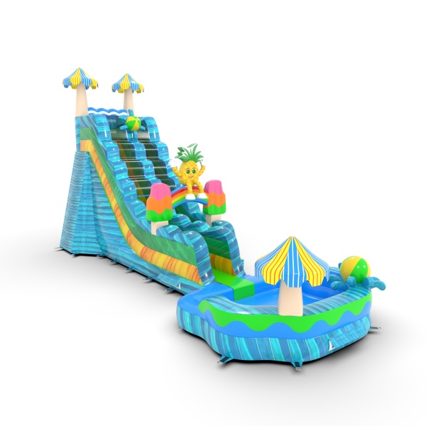 Scivolo gonfiabile acquatico a tema hawaiano - 12,9 m