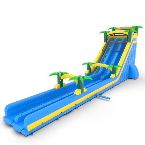 Scivolo gonfiabile doppio acquatico Tropicale - 23,4 m