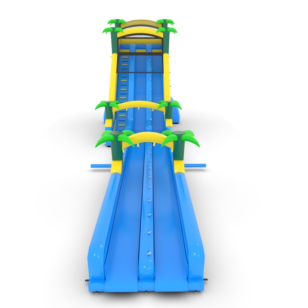 Scivolo gonfiabile doppio acquatico Tropicale - 23,4 m