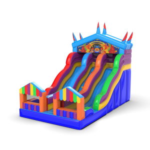 Doppio scivolo con tema del luna park