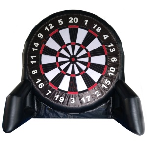KIT Bersaglio gonfiabile bifacciale per freccette da calcio con accessori